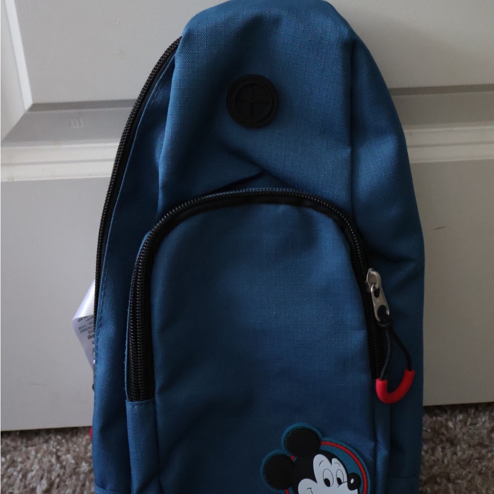 Blue Backpack with Mickey Mouse Design